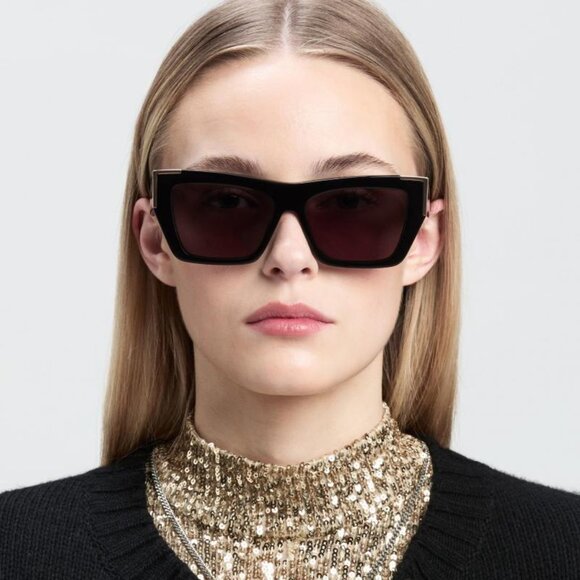 Palm Angels PERI099 HOLLYWOOD 0907 Cat Eye Sunglasses - Grey/Dark Grey - Picture 2 of 11